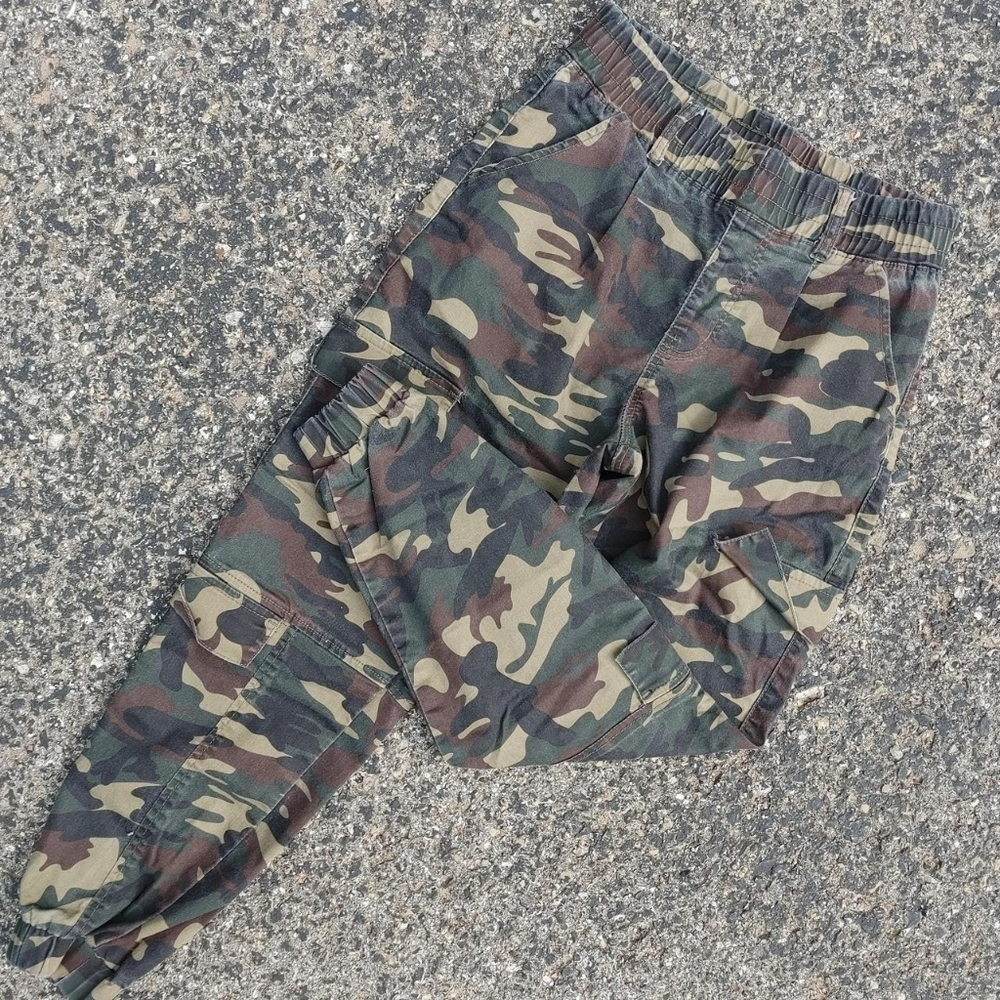 🔥4/$40 camo army cargo jogger pants size 7/8